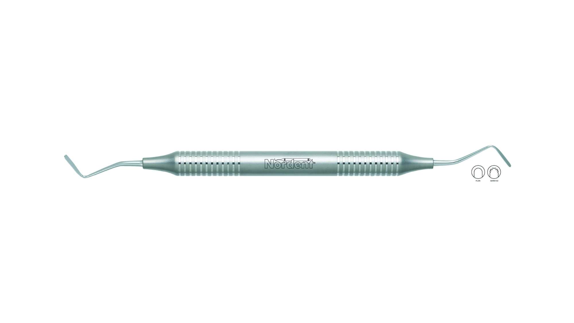 Nordent Gingival Cord Packer, DE, Plain, #N113 (45 Degree Offset Blades) - DuraLite® ROUND - Restorative Round ends