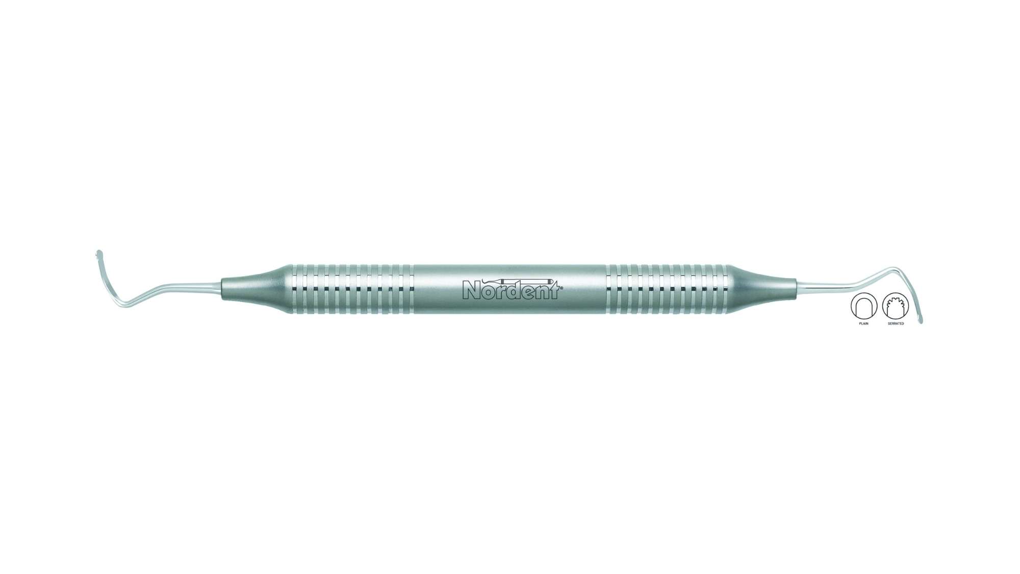 Nordent Gingival Cord Packer, DE, Plain, #213 Anatomical (45 Degree Offset Blades) - DuraLiteÂ® ROUND - Restorative Round ends