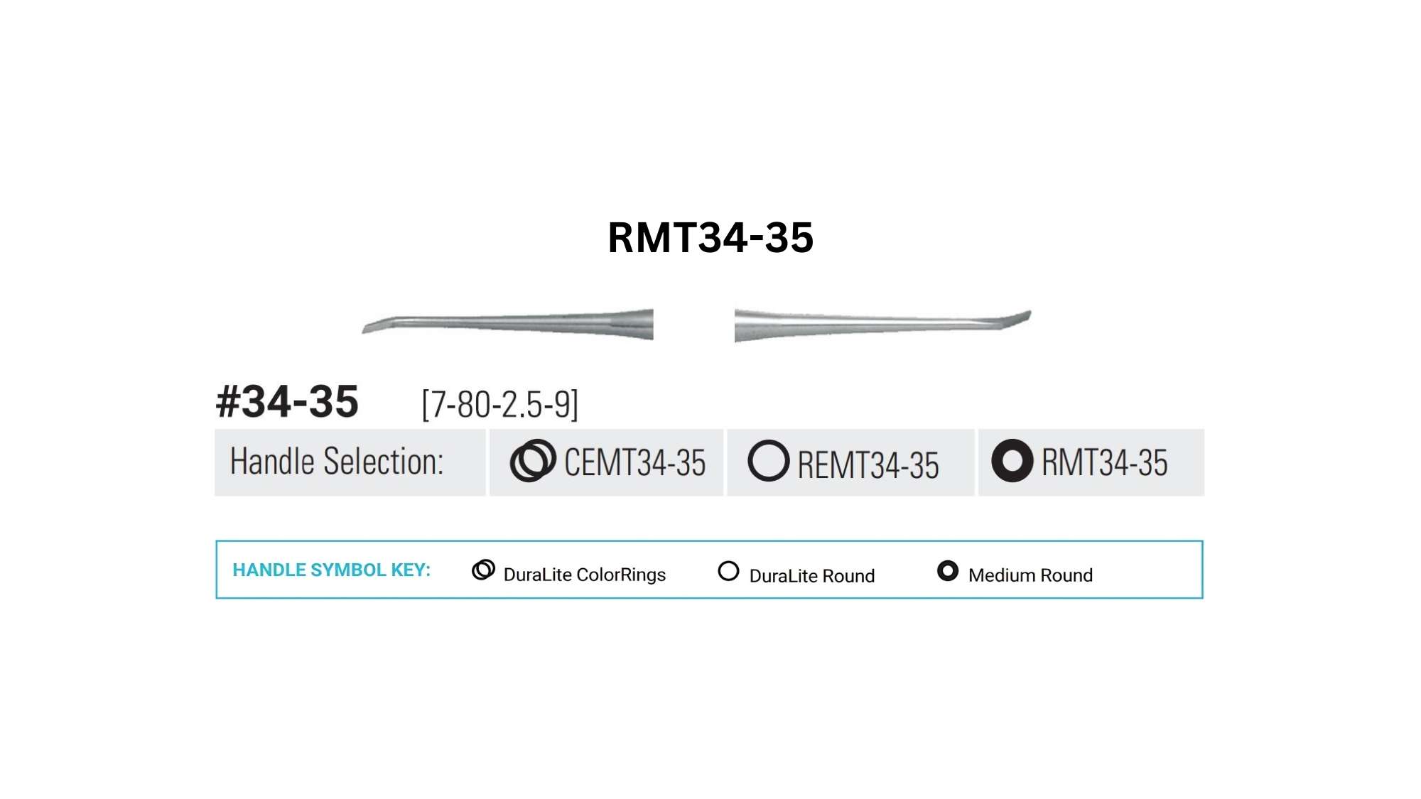 Nordent Angle Former, DE, #34-35 (7-80-2.5-9), Medium Round Handle - Medium Round - Restorative