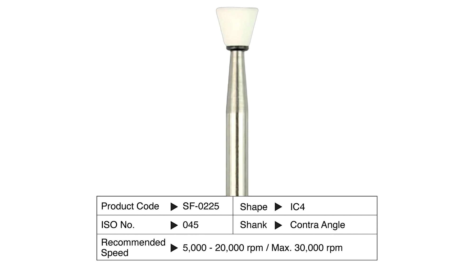SHOFU CA DURA-WHITE STONES Inverted Cone IC4 (12pk)