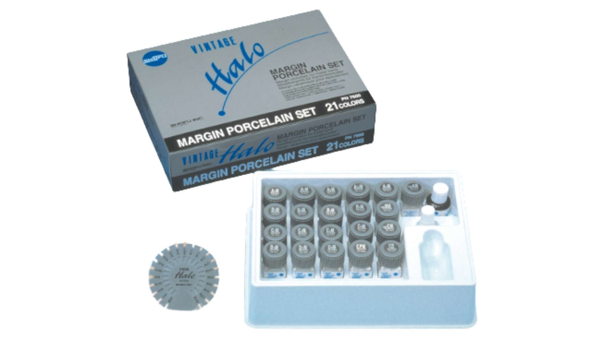 SHOFU Vintage Halo Margin Set -(21) 15gr color powders- 1 color indicator- instructions #7650
