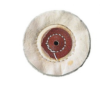 Keystone Industries Muslin Buffs with leather center, 3in x 35ply pack of 12