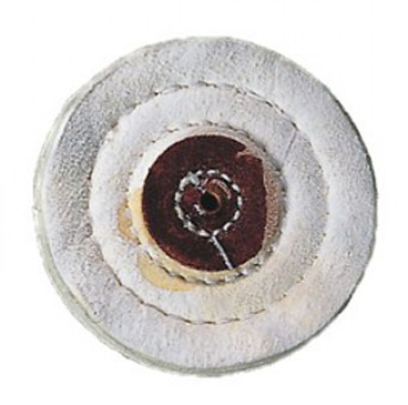 Keystone Industries Muslin Buffs with leather center, 4in x 40ply pack of 12