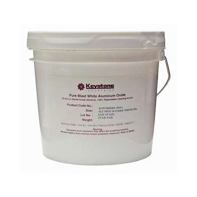 Keystone Industries Pure Blast WHITE Aluminum Oxide, 15lbs -50micron, 240 Grit (6.8kg)