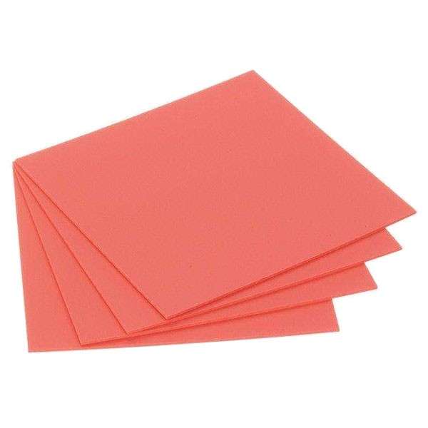 Keystone Industries ProForm .080 in Base Plate Vacuum Forming Material, 5 in x 5 in PINK, 25pk. Used - # 9616230 ( FROM BULK PACKAGE of 625 )