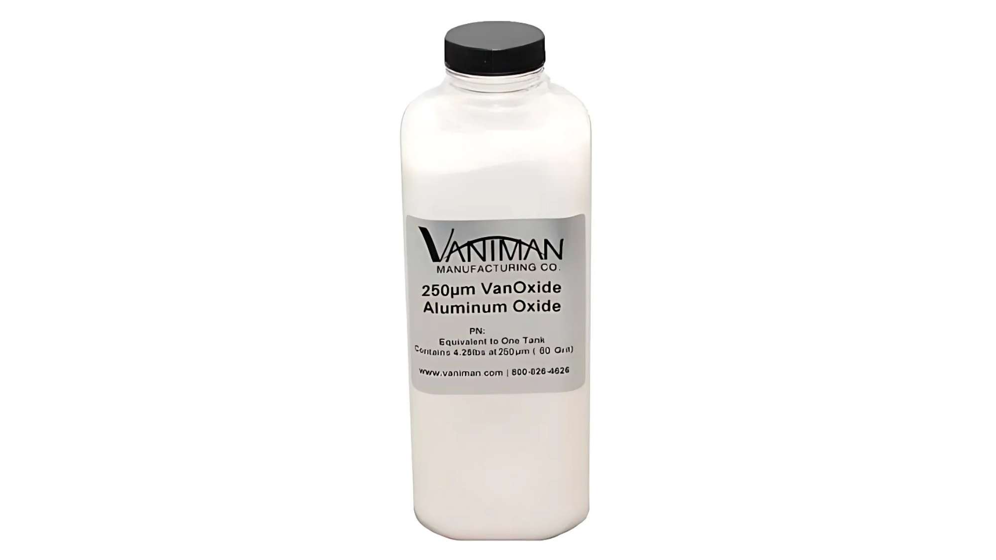 Vaniman 250 µ Aluminum Oxide - COARSE (single Tank)- High Quality Precision Abrasive Media (4 lbs . Box) 250micron (60 Grit ) -vanoxide