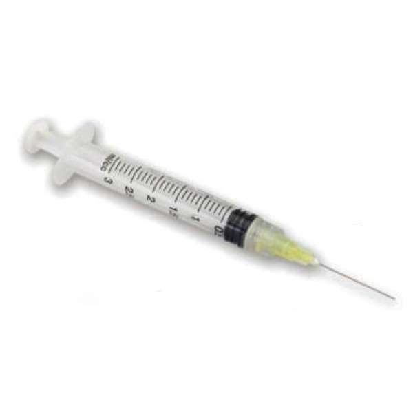 MARK3 Endo Irrigation Kit 27ga. 3cc, YELLOW. Contains 100 X 3 cc luer-lock endo