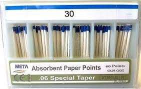 META Absorbent Paper Points .06 Taper Spill Proof #30- 60pk #RR-107672