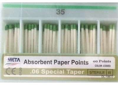 META Absorbent Paper Points .06 Taper Spill Proof #35- 60pk