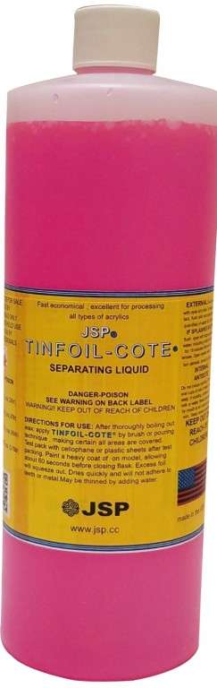 JSP Tin-Foil-Cote THICK Separating Liquid 32oz Bottle. Clean and easy separation