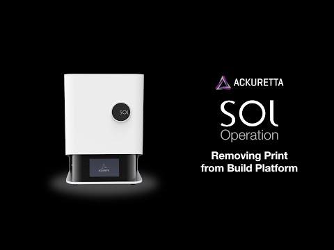 SOL — removing the print from the build platform — video