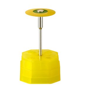 ATTRITOR - DURA-DISCS High Shine YELLOW Super Fine - 1pk- 27mm x 0.7mm- Diamond Impregnated Silicone for Polishing Zirco