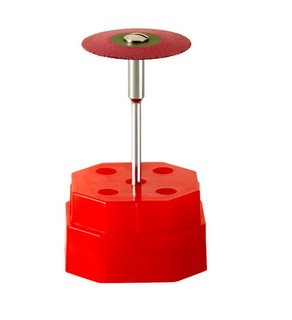 ATTRITOR - DURA-DISCS High Shine RED Coarse - 1pk-27mm x 0.7mm- Diamond Impregnated Silicone for Polishing Zirconia, Dis