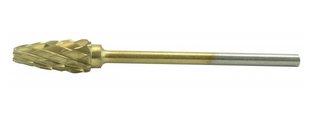 84-TC GOLD  Cone Diamond Cut Coarse BLUE Tungsten Carbide Burs- HP 3/32 Shank #GN730 #BX274-220-60 GOLD ( - )