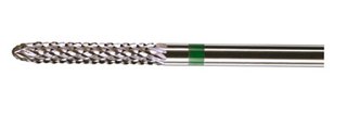 NK-4  Cylinder Round End - Diamond Cut Coarse GREEN Tungsten Carbide Burs - HP - 3/32 Shank - #GN660 C023SC #Q0235CE