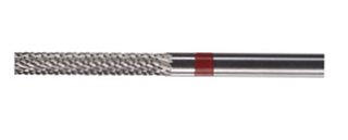 NK-1  Cylinder Flat End - Diamond Cut Fine - RED Tungsten Carbide Burs - HP - 3/32 Shank - #RD250 B023FC #A023FE