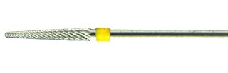 41-PXF  Fine Needle Cone  - Diamond Cut Super Fine - YELLOW Tungsten Carbide Burs - HP - 3/32 Shank - #YW140 C023EFC #L0