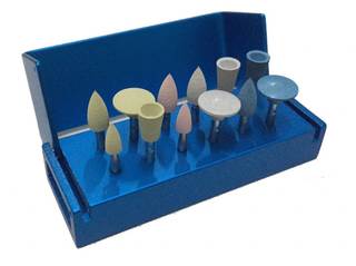ATTRITOR -RA- Zirconia & Disilicate Polishing & Adjusting Kit 12 pieces ASSORTED - Medium- Fine- Extra Fine- Ultra Fine 