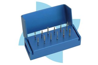 ATTRITOR - FG- Inlay Onlay Preparation Kit Clinical 12 pieces ASSORTED - INCLUDES ALUMINUM BUR BLOCK - Autoclavable   #4