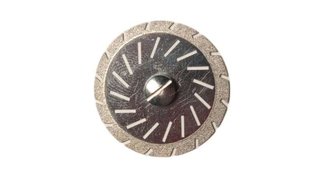 ATTRITOR - Mounted Diamond Disc Serrated Double Side 0.20mm thickness x 22mm Diameter J22D20