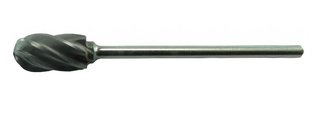 88-ASP  Flame Round Spiral Cut - HP 3/32 Shank #SEC0614 - Laboratory Tungsten Carbide Burs