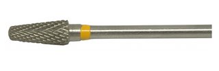 47-XF  Small Cone - Diamond Cut Super Fine YELLOW Tungsten Carbide Burs - HP 3/32 Shank -#Y194-40